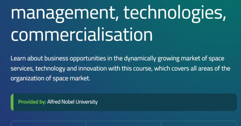 AEROSPACE MARKET: management, technologies, commercialisation